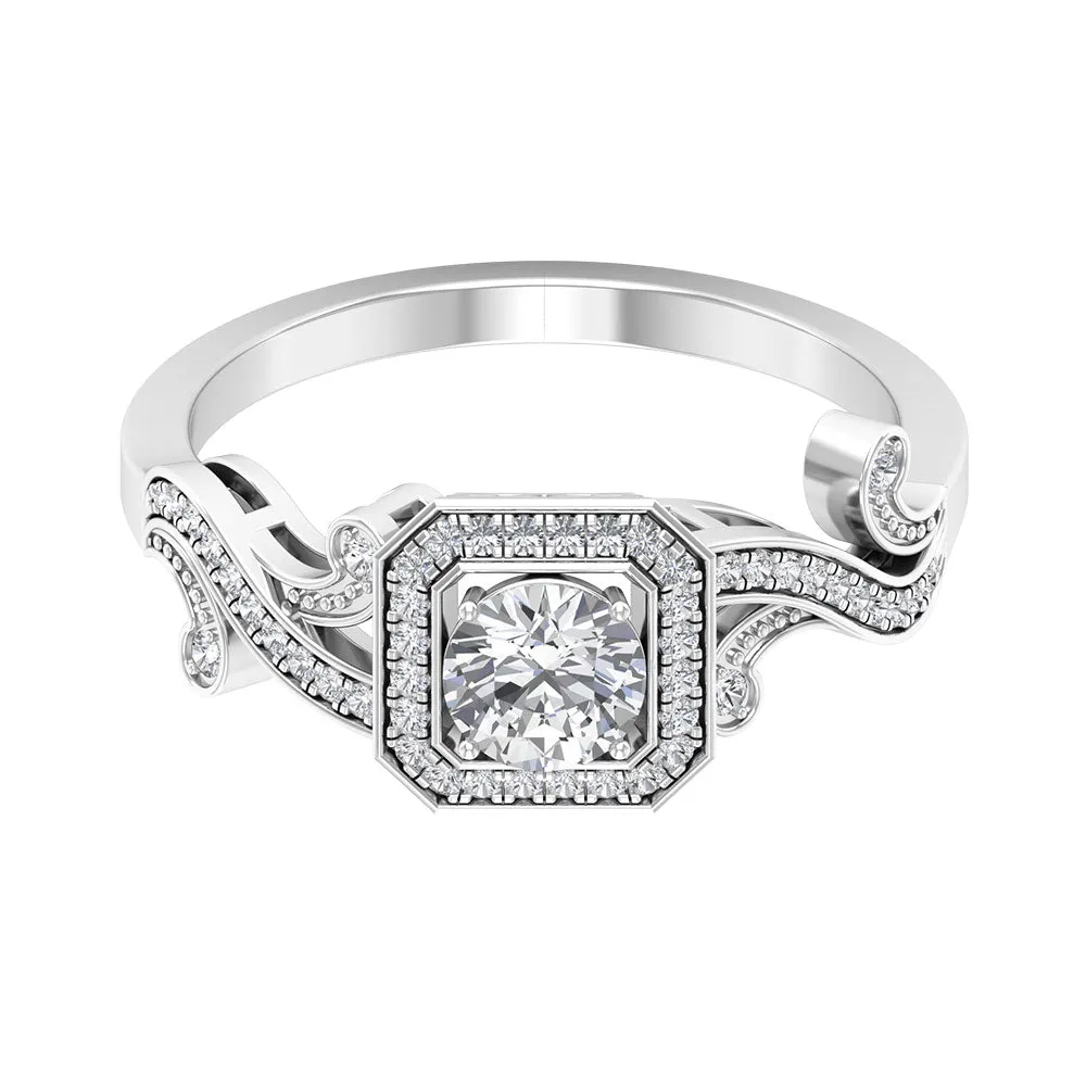 0.75 CT Zircon Engagement Ring