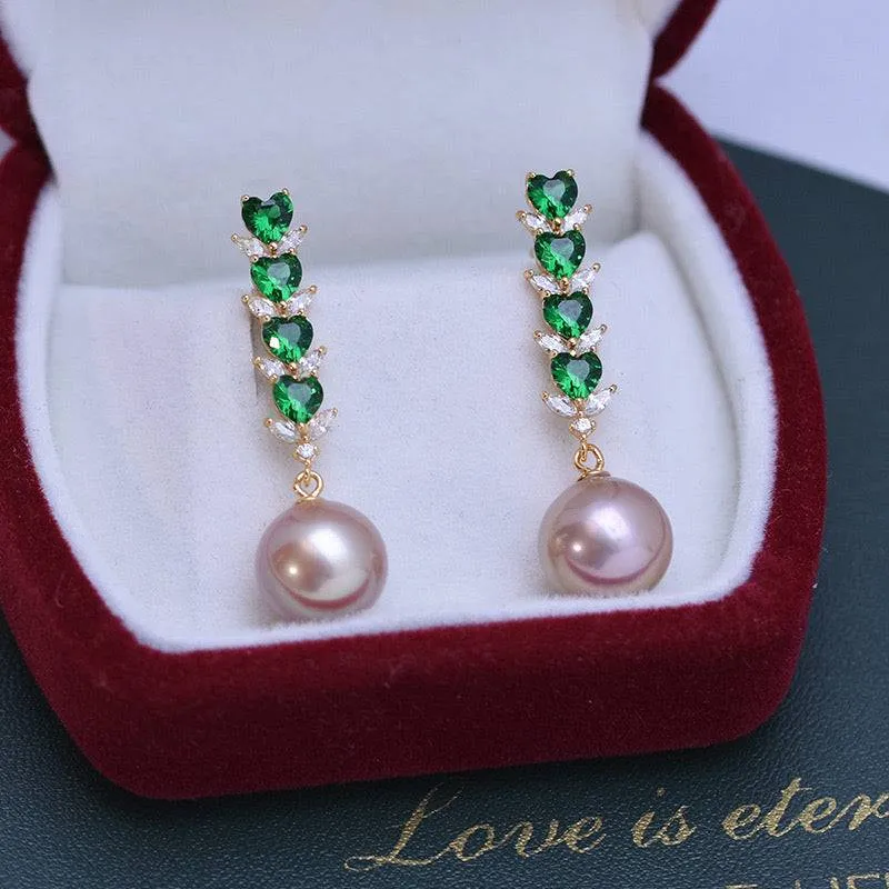 10-11mm Freshwater Pearl & Isolde Earrings