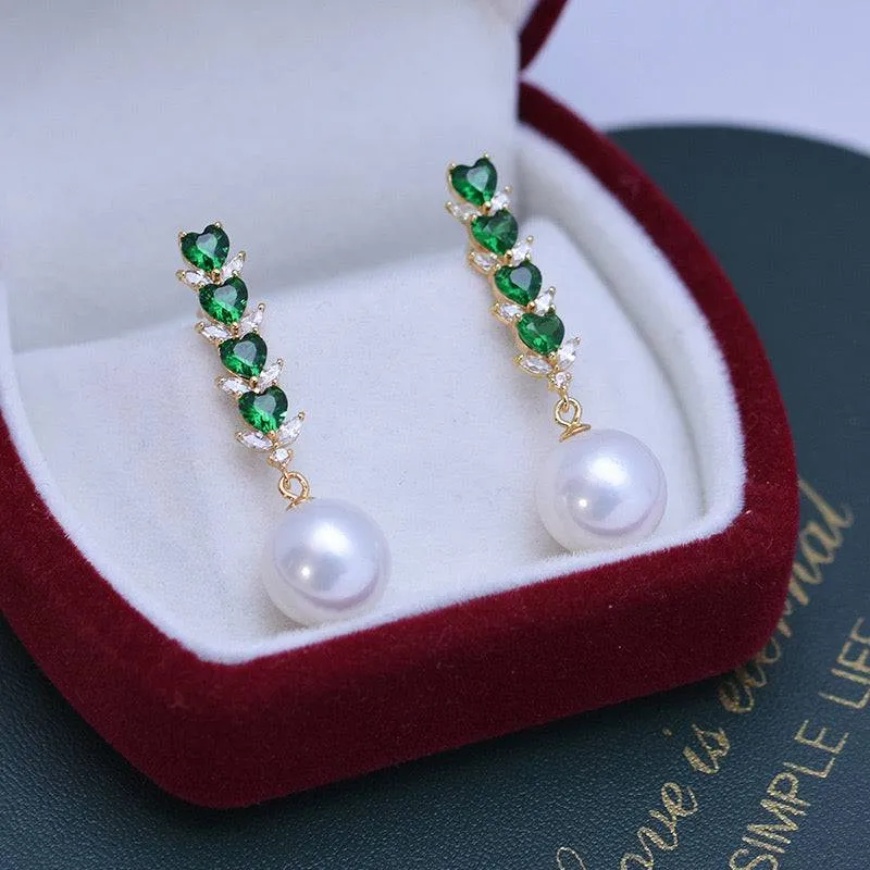 10-11mm Freshwater Pearl & Isolde Earrings