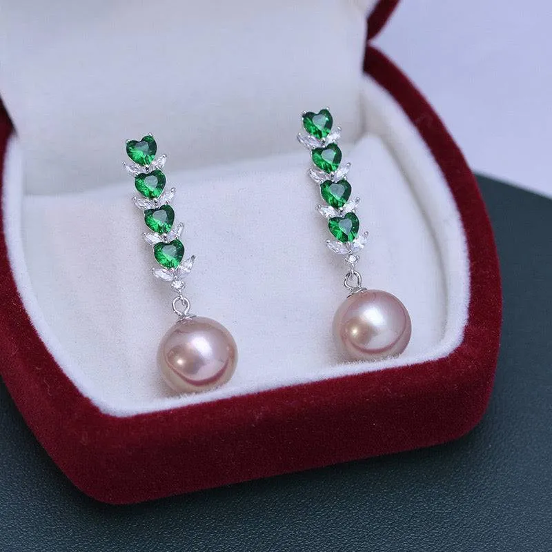 10-11mm Freshwater Pearl & Isolde Earrings