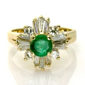 1.45ct Emerald & Diamond Cocktail Ring