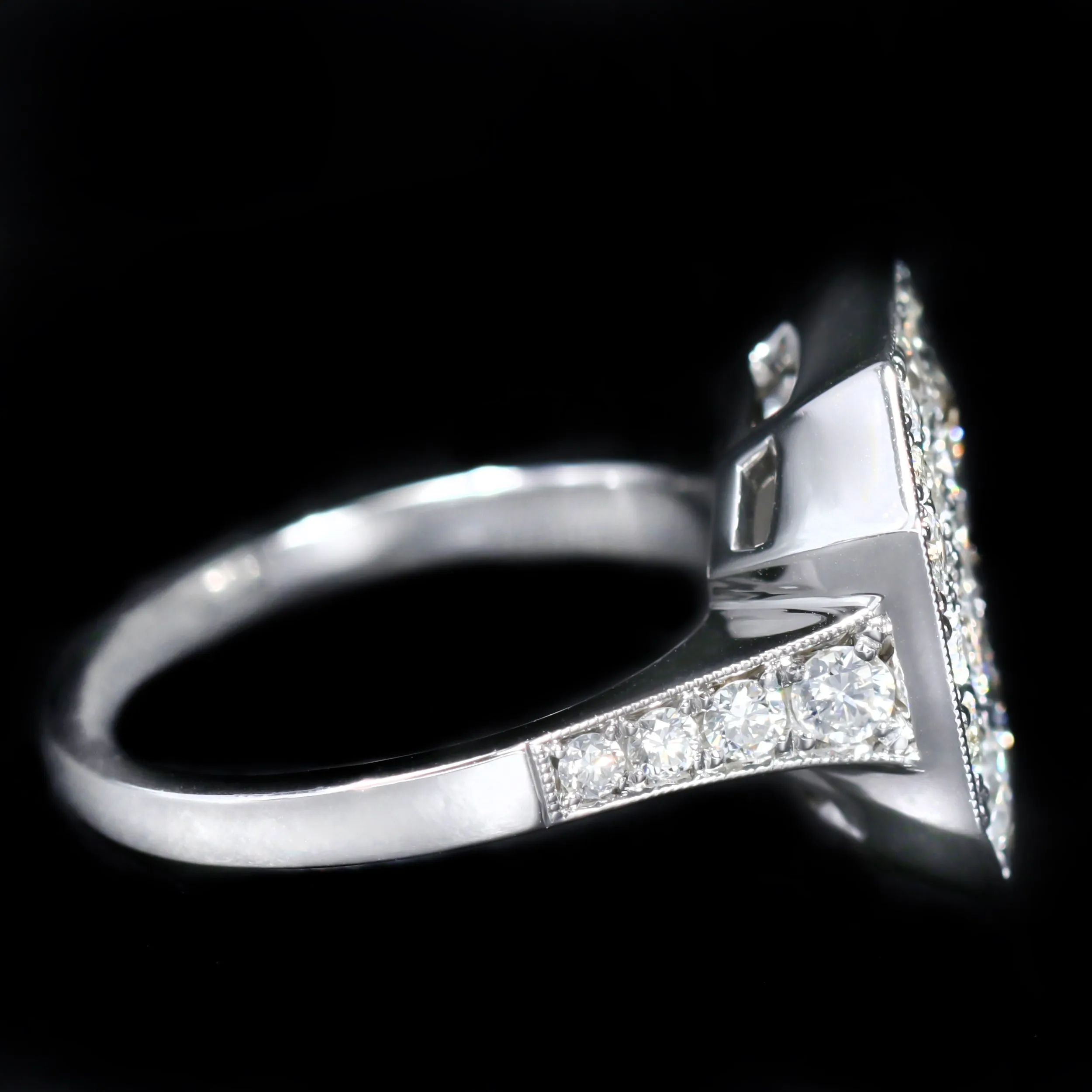 14K White Gold 1.71 CTW Diamond Pavé Ring