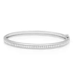 14KT White Gold Diamond Oslo Bangle