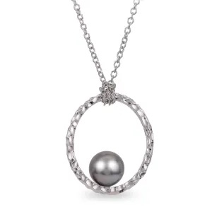 18 inch 8-9mm Tahitian Pearl Necklace with Sterling Silver Clasp