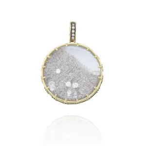 18kt White Diamond Diamond Dust Charm