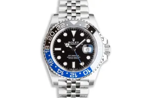 2021 Rolex GMT-Master II 126710BLNR "Batman" Jubilee with Box & Card