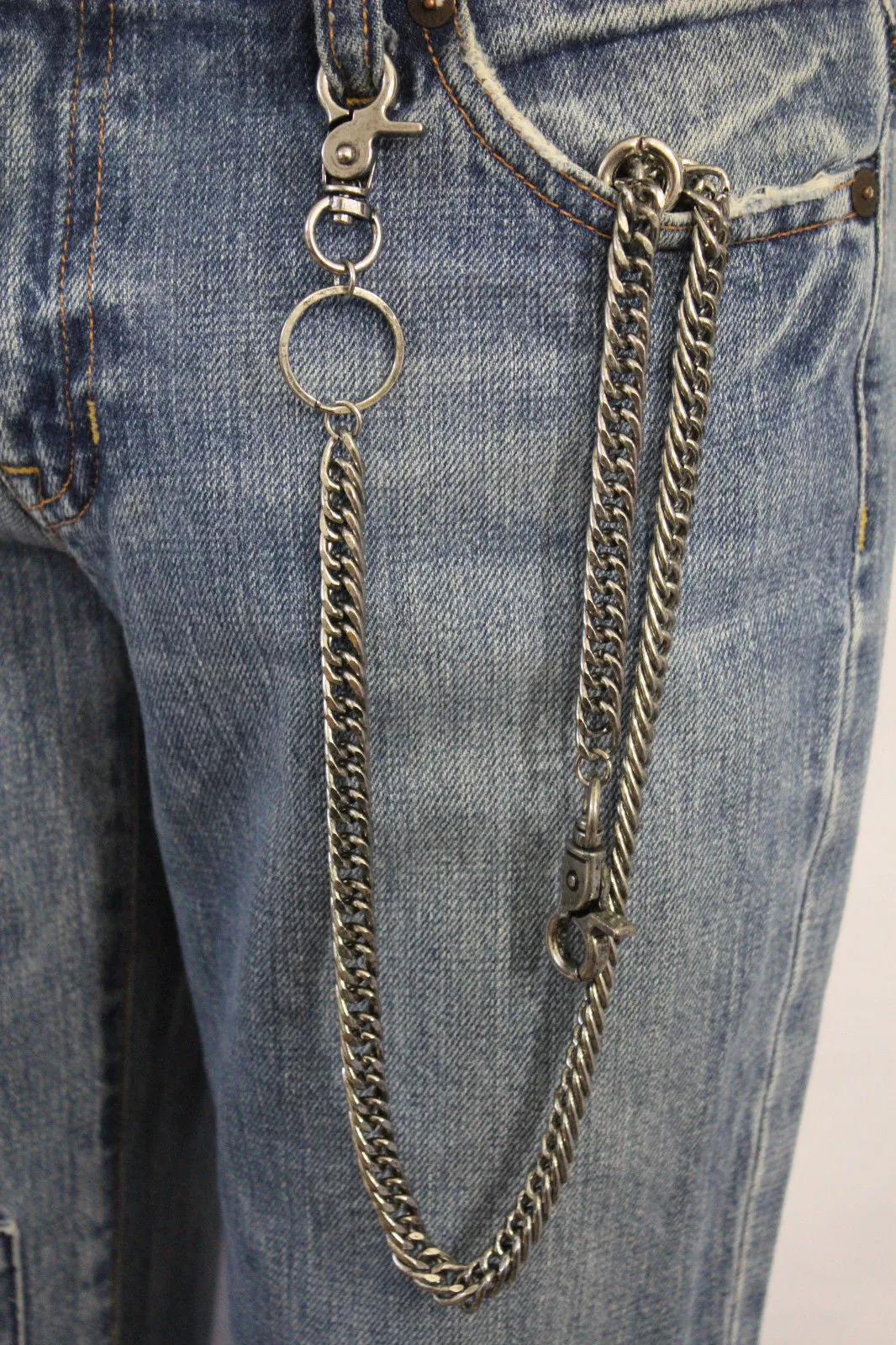 28" Double Link Double Clasp Wallet Chain