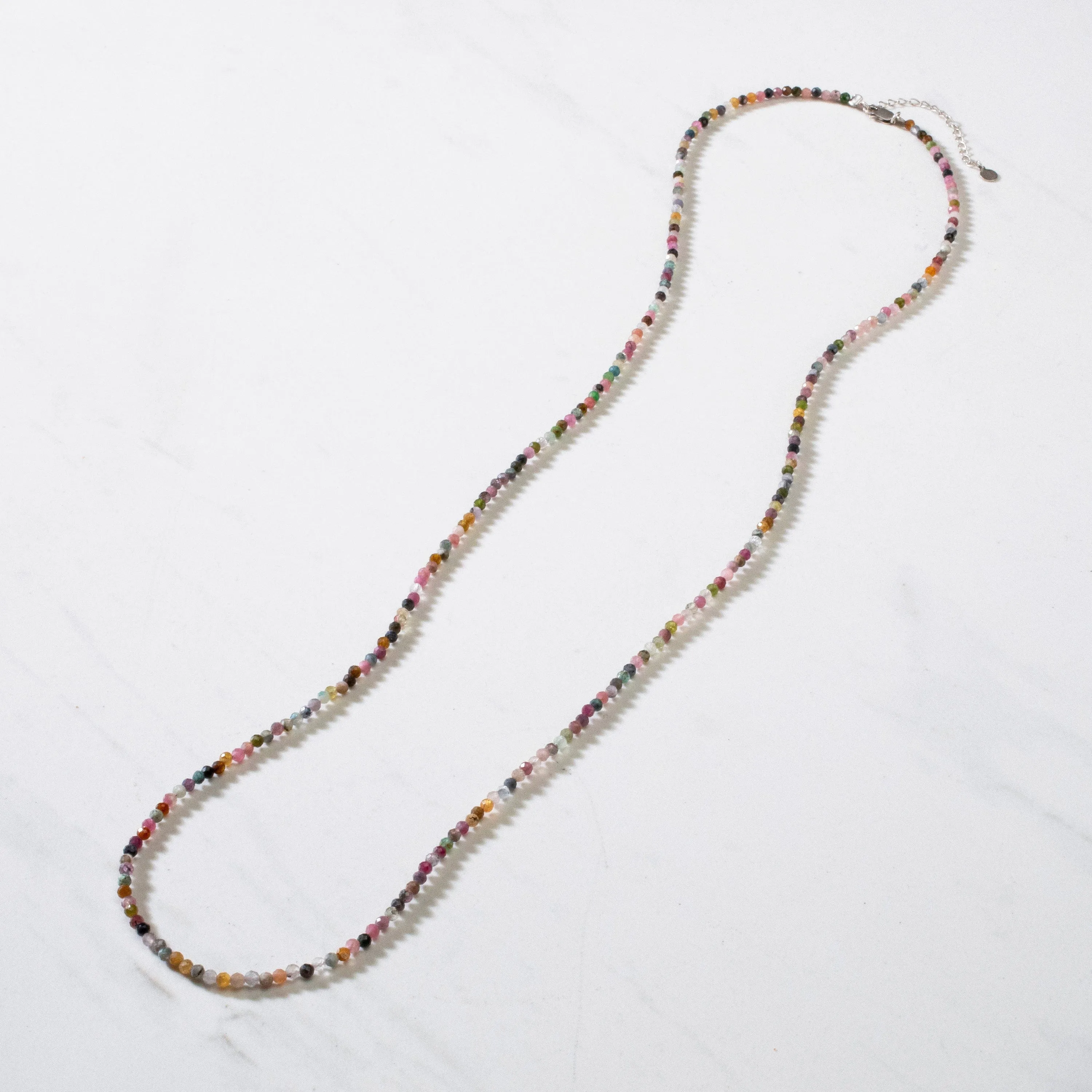 3mm Tourmaline Faceted 31" Necklace / Multi Wrap Bracelet