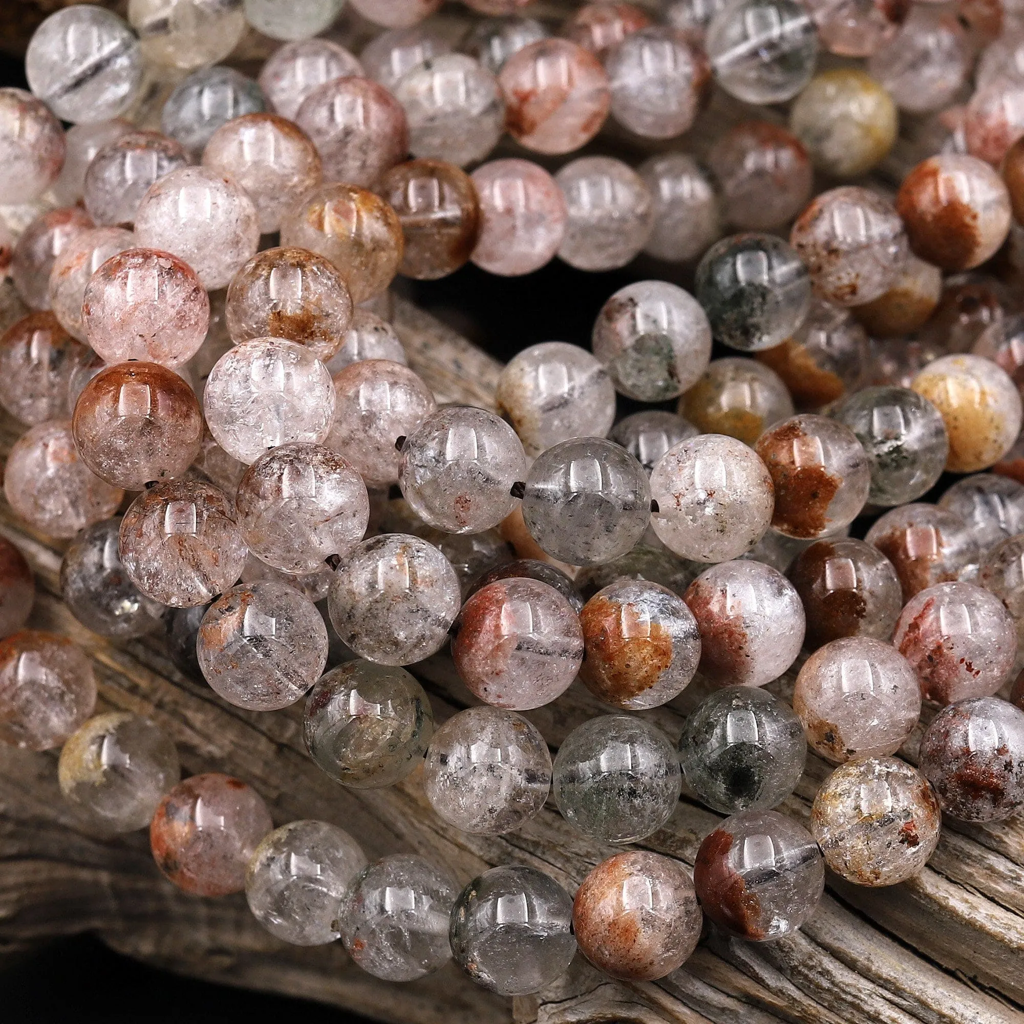 4 Seasons AAA Translucent Natural Red Phantom Quartz Beads Lodalite Beads 7mm 8mm 9mm 10mm 15.5" Strand