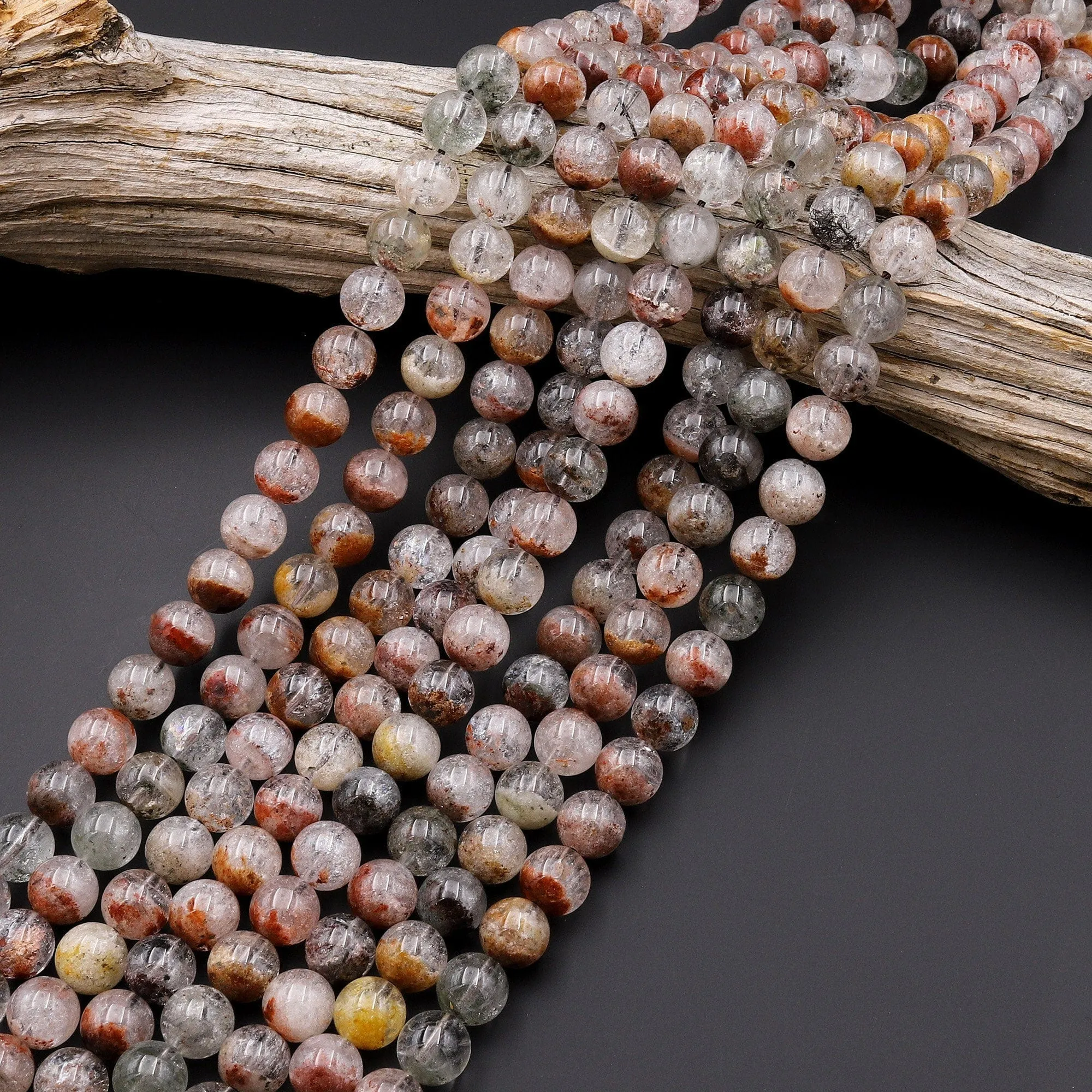 4 Seasons AAA Translucent Natural Red Phantom Quartz Beads Lodalite Beads 7mm 8mm 9mm 10mm 15.5" Strand