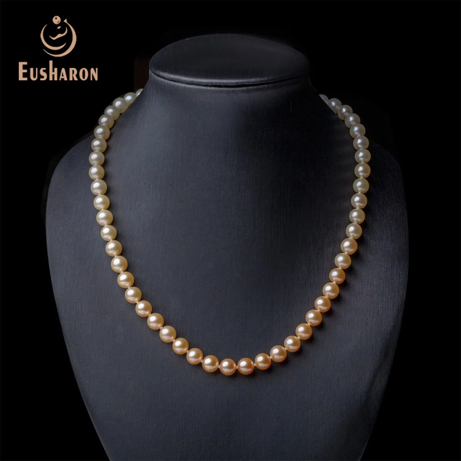 6-8mm AAA Pink Gradient Color Freshwater Pearl Necklace