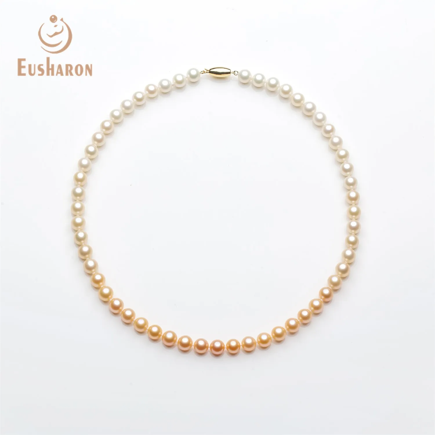 6-8mm AAA Pink Gradient Color Freshwater Pearl Necklace