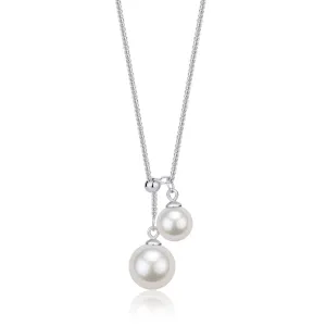 6-9mm Freshwater Pearl & Dual Pendant Necklace