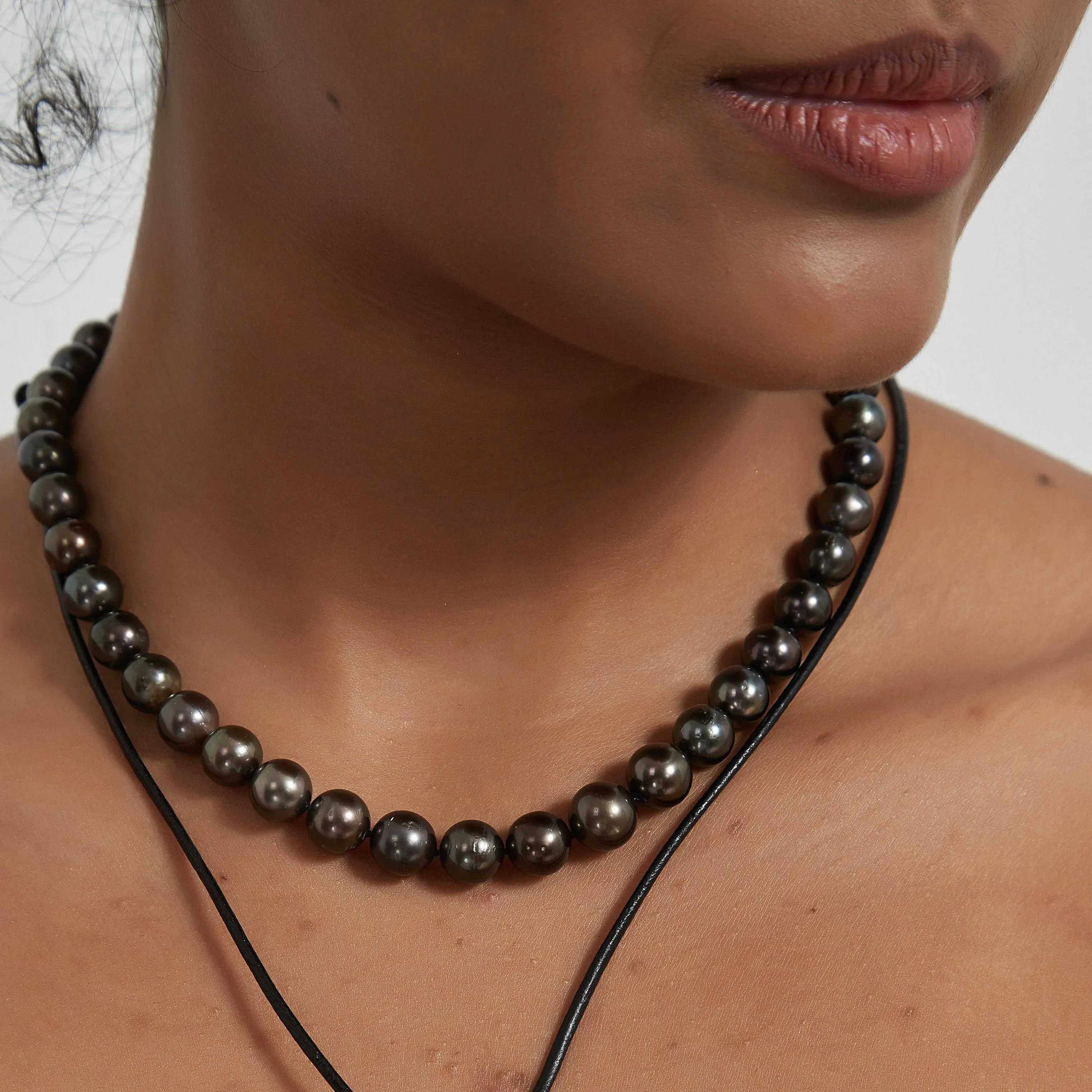 8-11mm Tahitian South Sea Pearl Strand Necklace AA  Quality