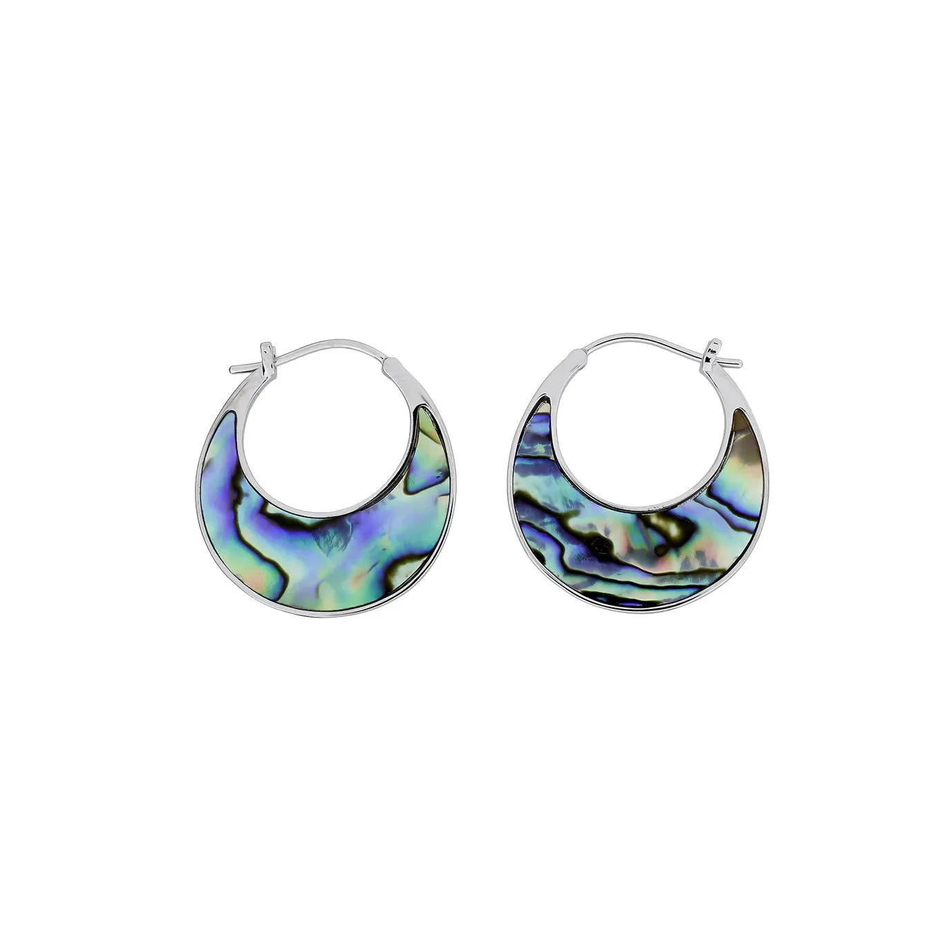 Abalone Hoop Earrings