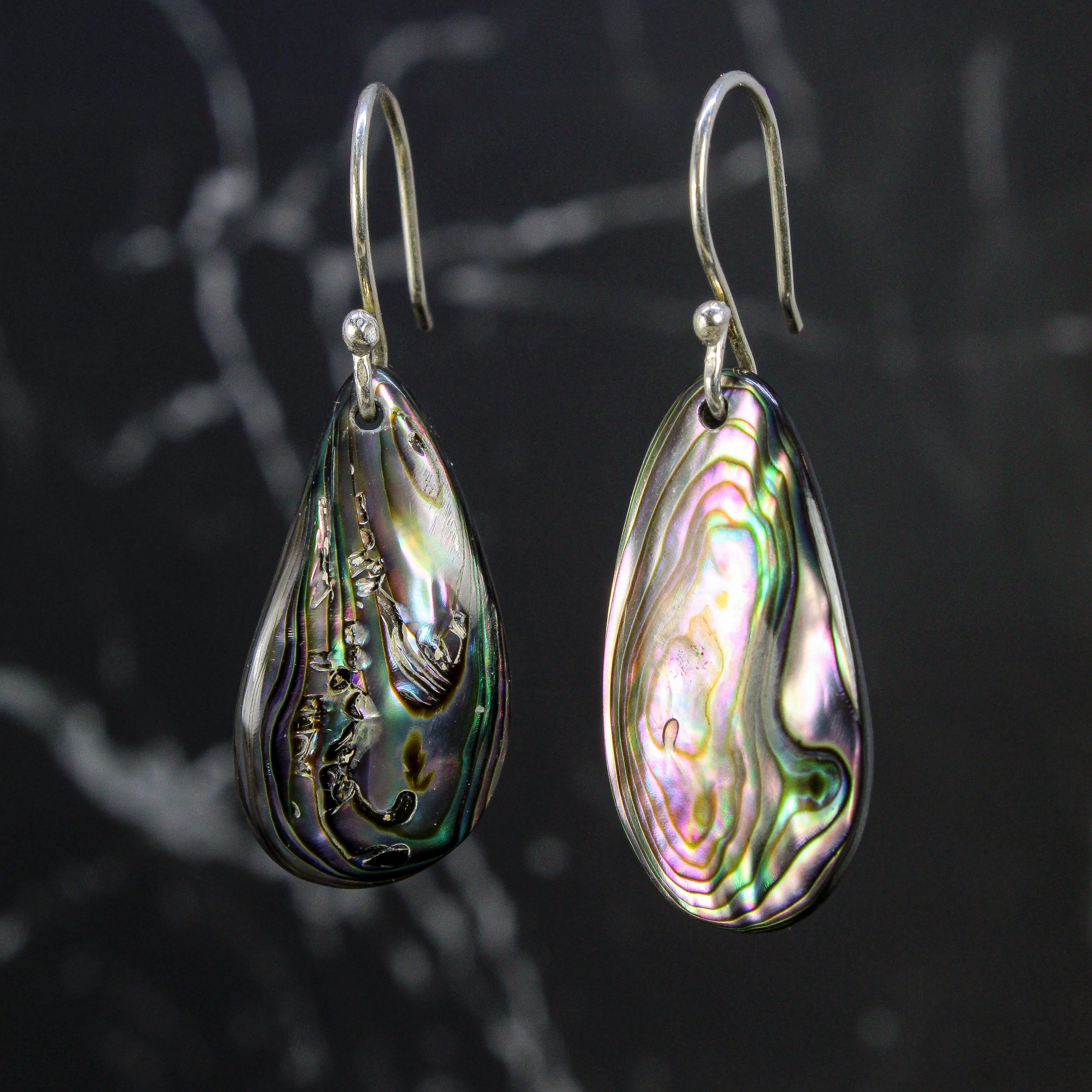 Abalone Tear Drop Earring by Eric Silva