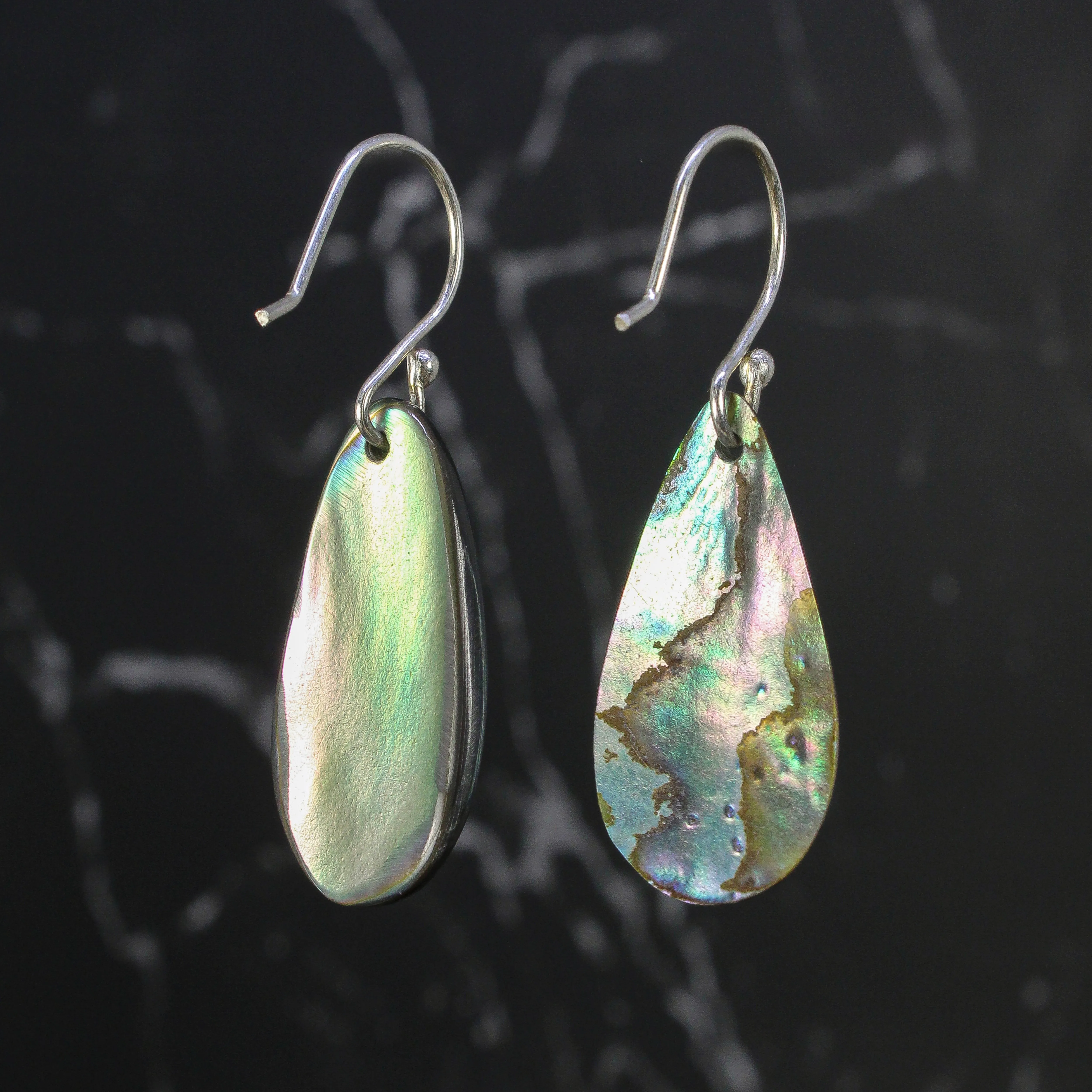 Abalone Tear Drop Earring by Eric Silva