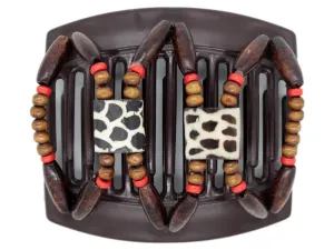 African Butterfly Thick Hair Comb - Stones & Bones Brown 72