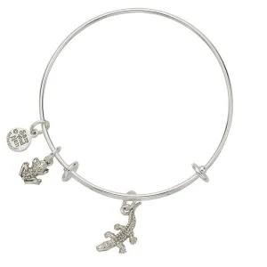 Alligator and Frog Charm Bangle Bracelet