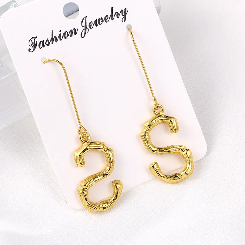 Alloy letter Earrings