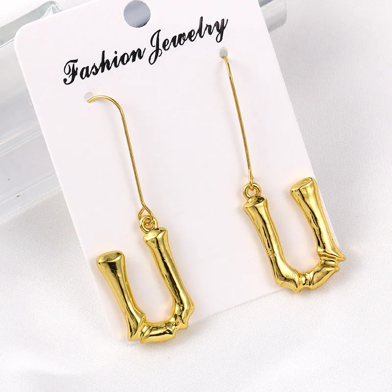 Alloy letter Earrings