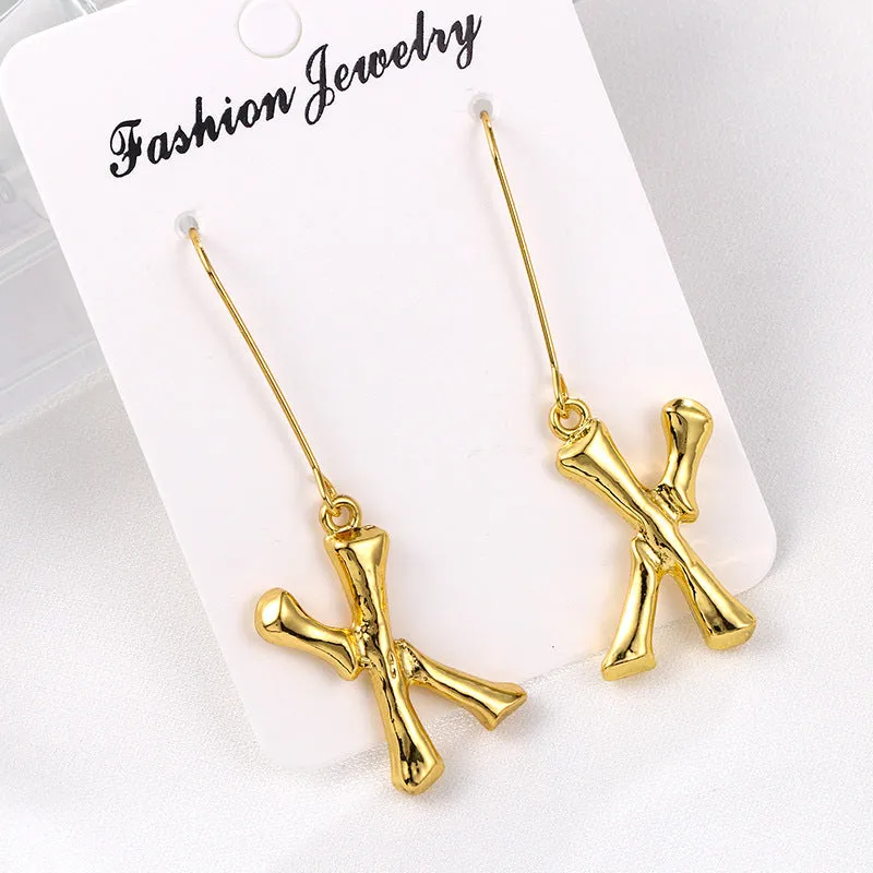 Alloy letter Earrings