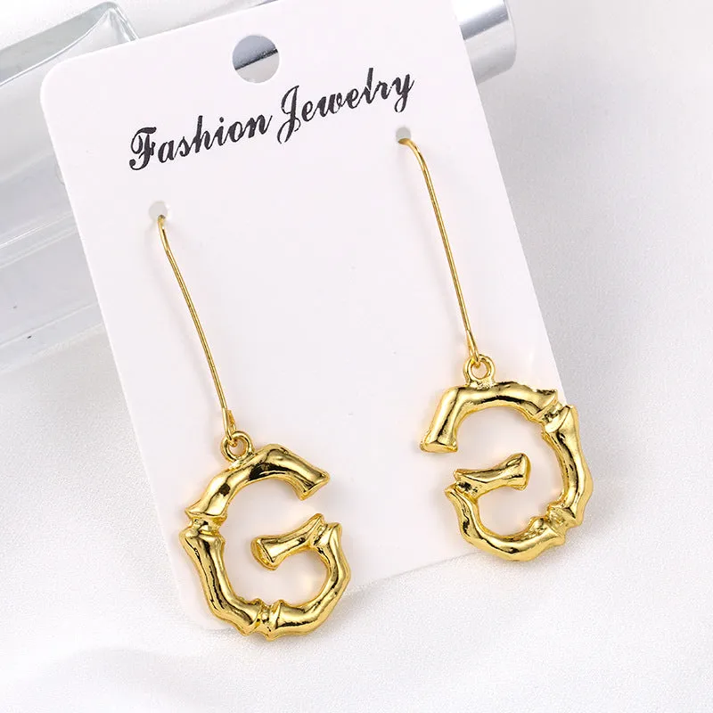 Alloy letter Earrings