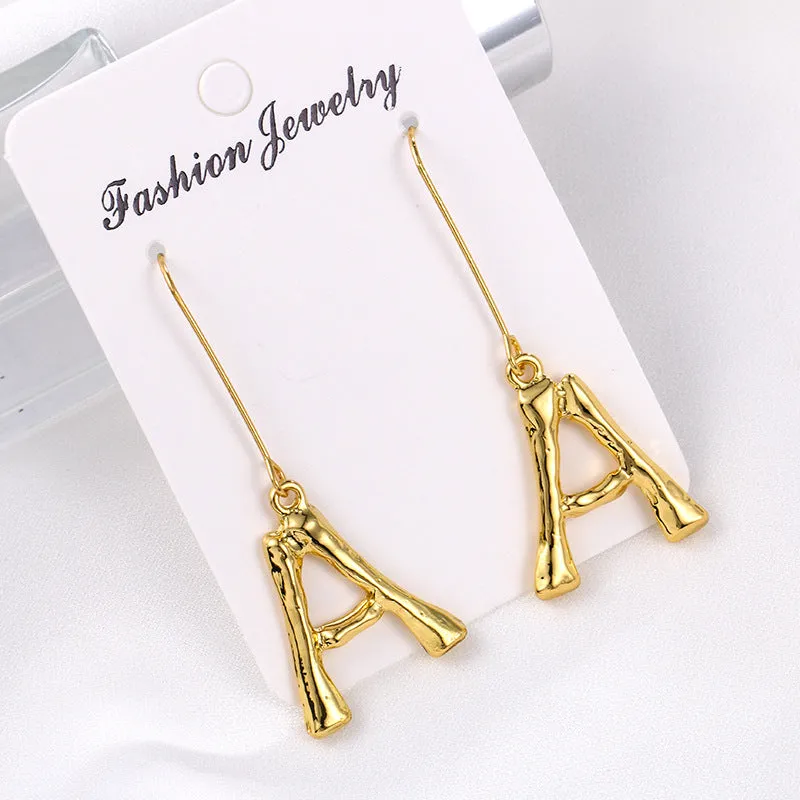 Alloy letter Earrings