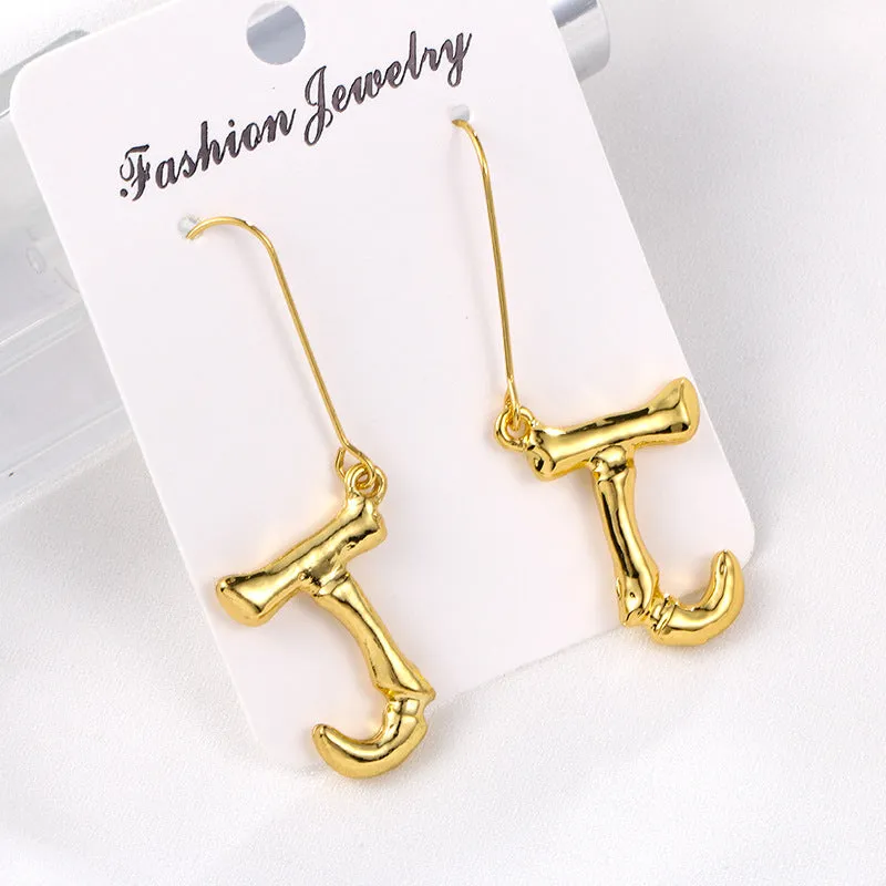 Alloy letter Earrings