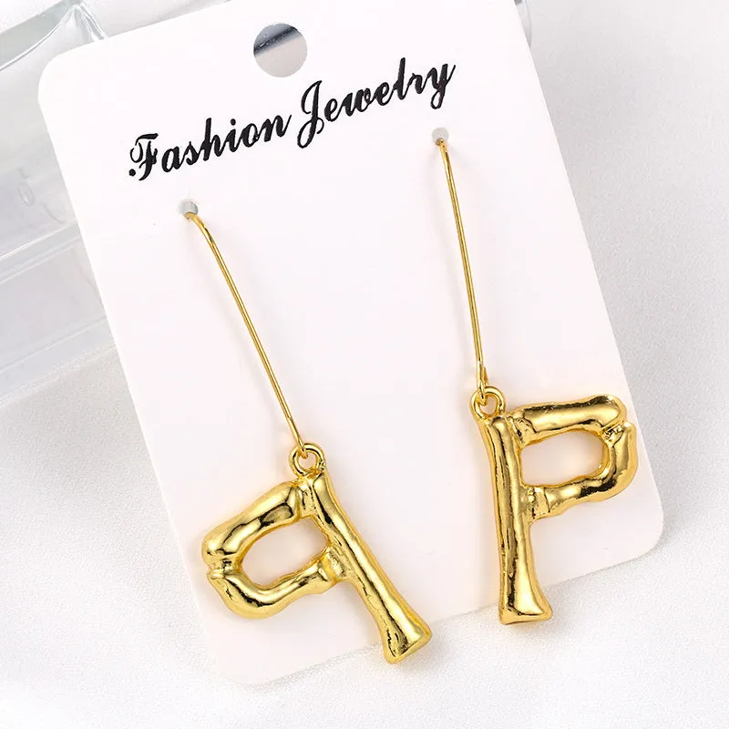 Alloy letter Earrings