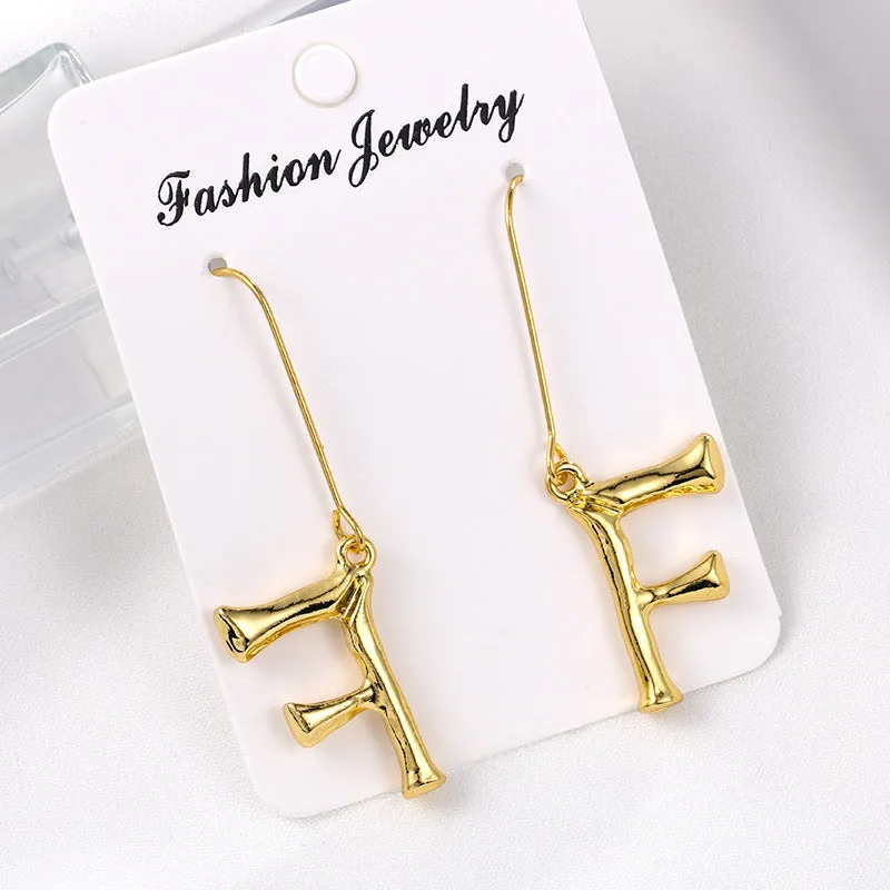 Alloy letter Earrings