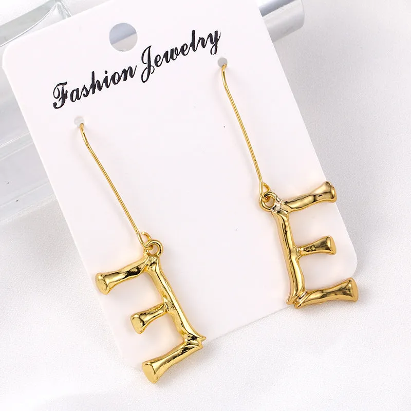 Alloy letter Earrings