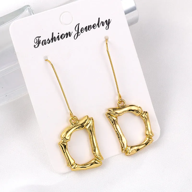 Alloy letter Earrings