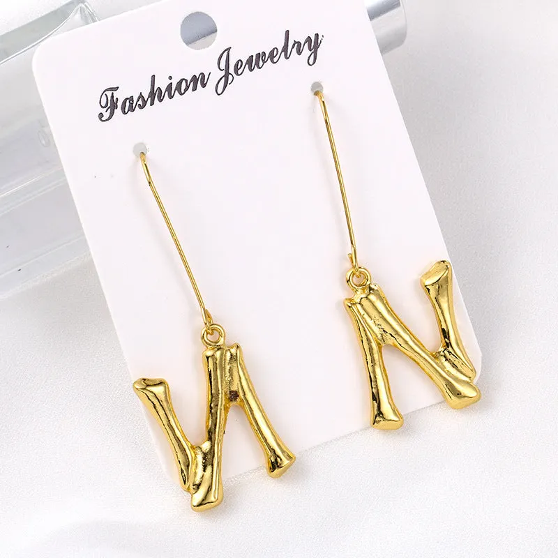 Alloy letter Earrings