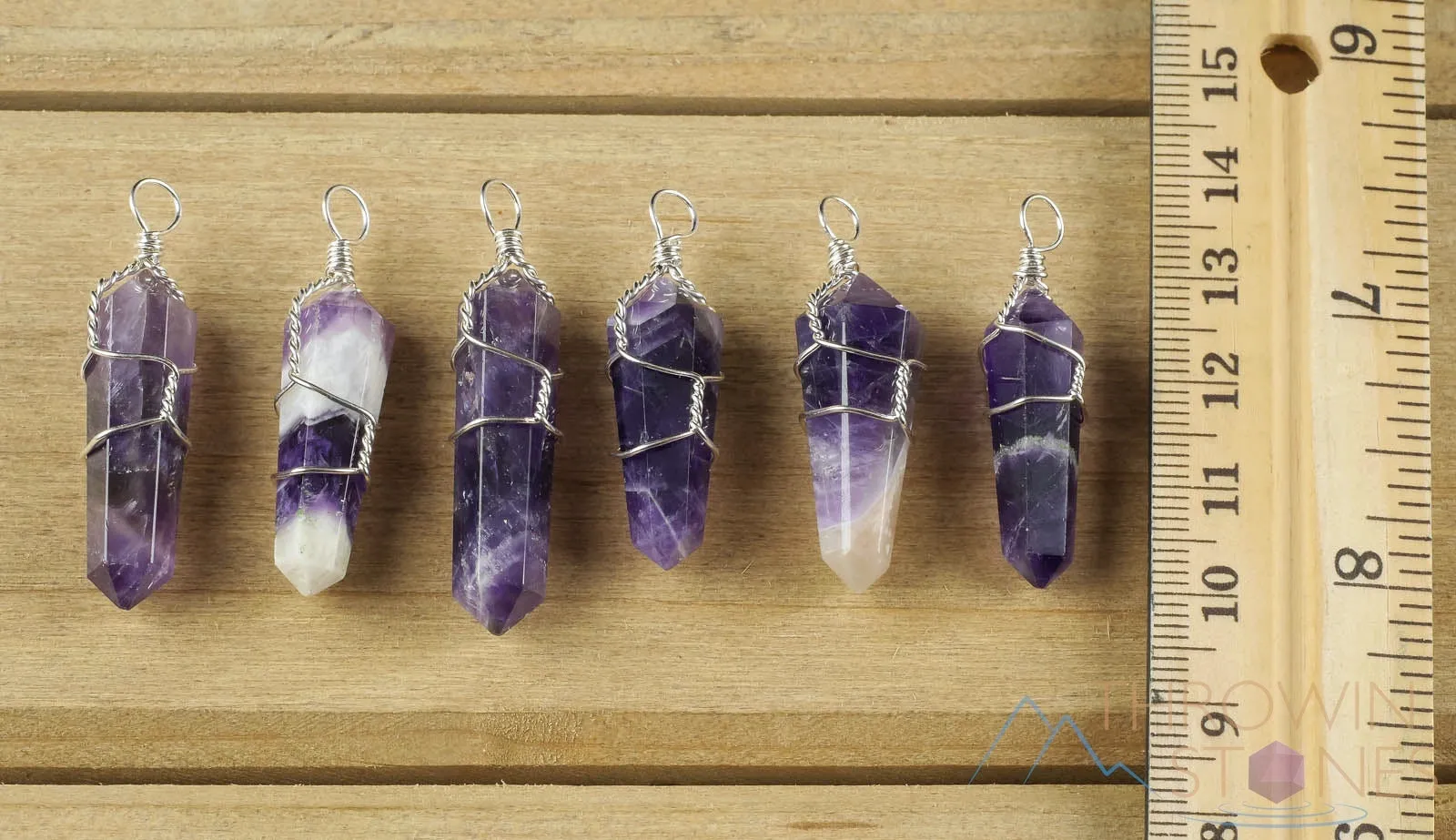 AMETHYST Crystal Pendant - Wire Wrapped Crystal Necklace, Crystal Points, Birthstone, Handmade Jewelry, E0141