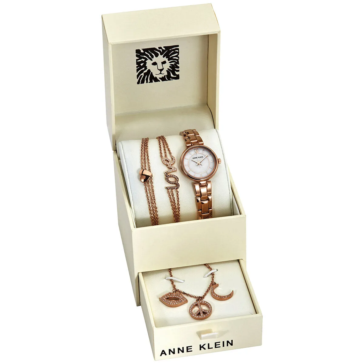 Anne Klein Quartz  Dial Ladies Watch and Jewelry Set 3598RGST