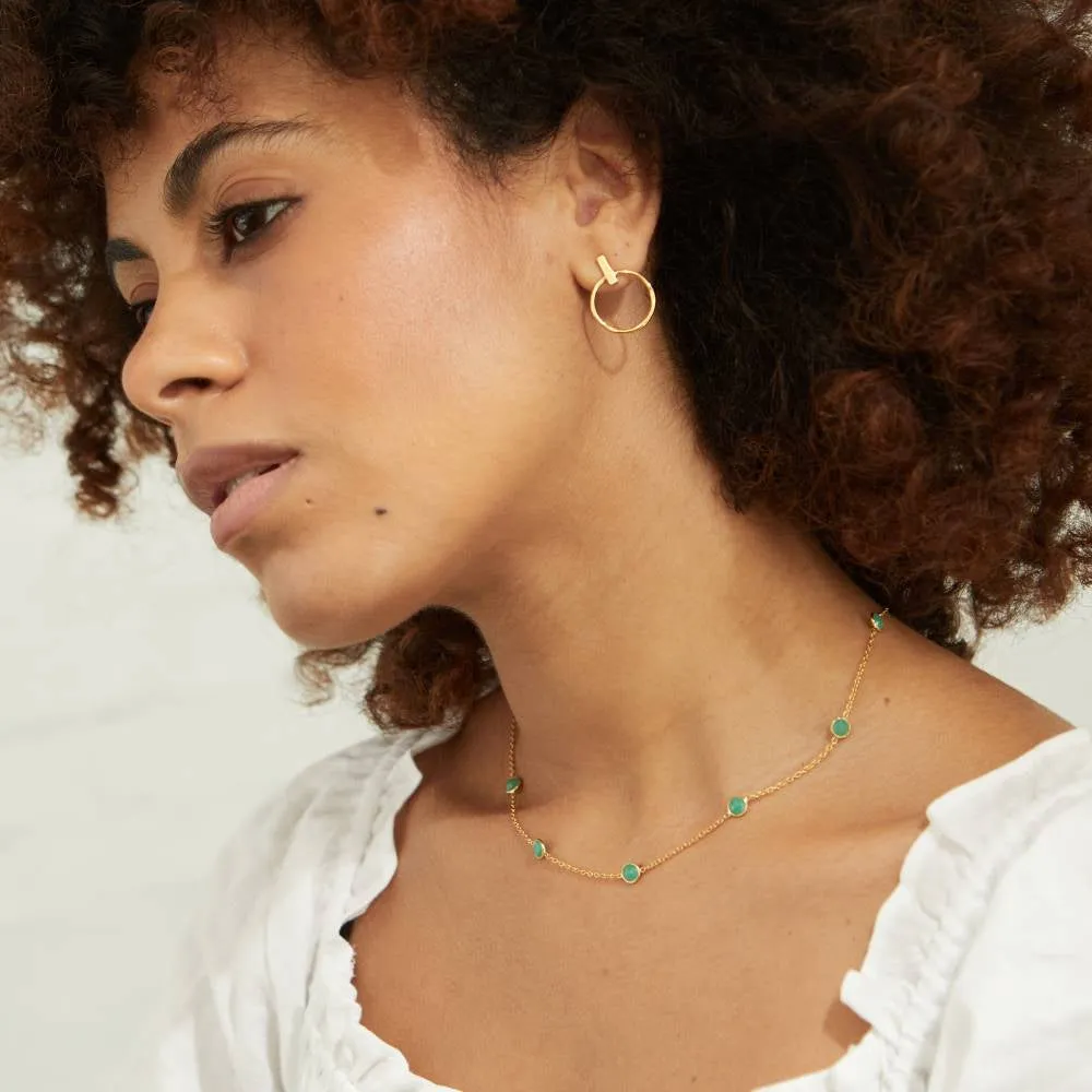 Antibes Chrysoprase & Gold Vermeil Necklace