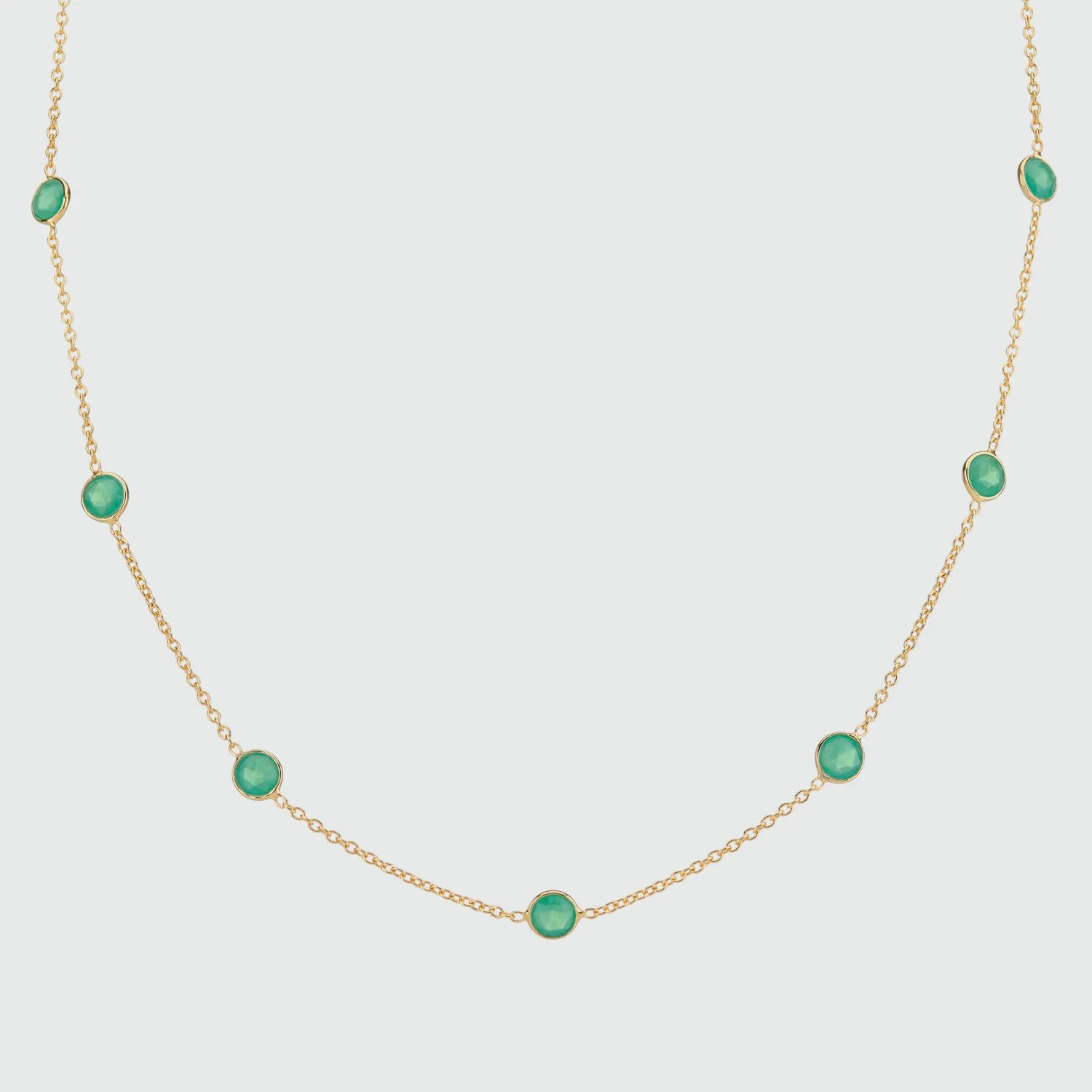 Antibes Chrysoprase & Gold Vermeil Necklace