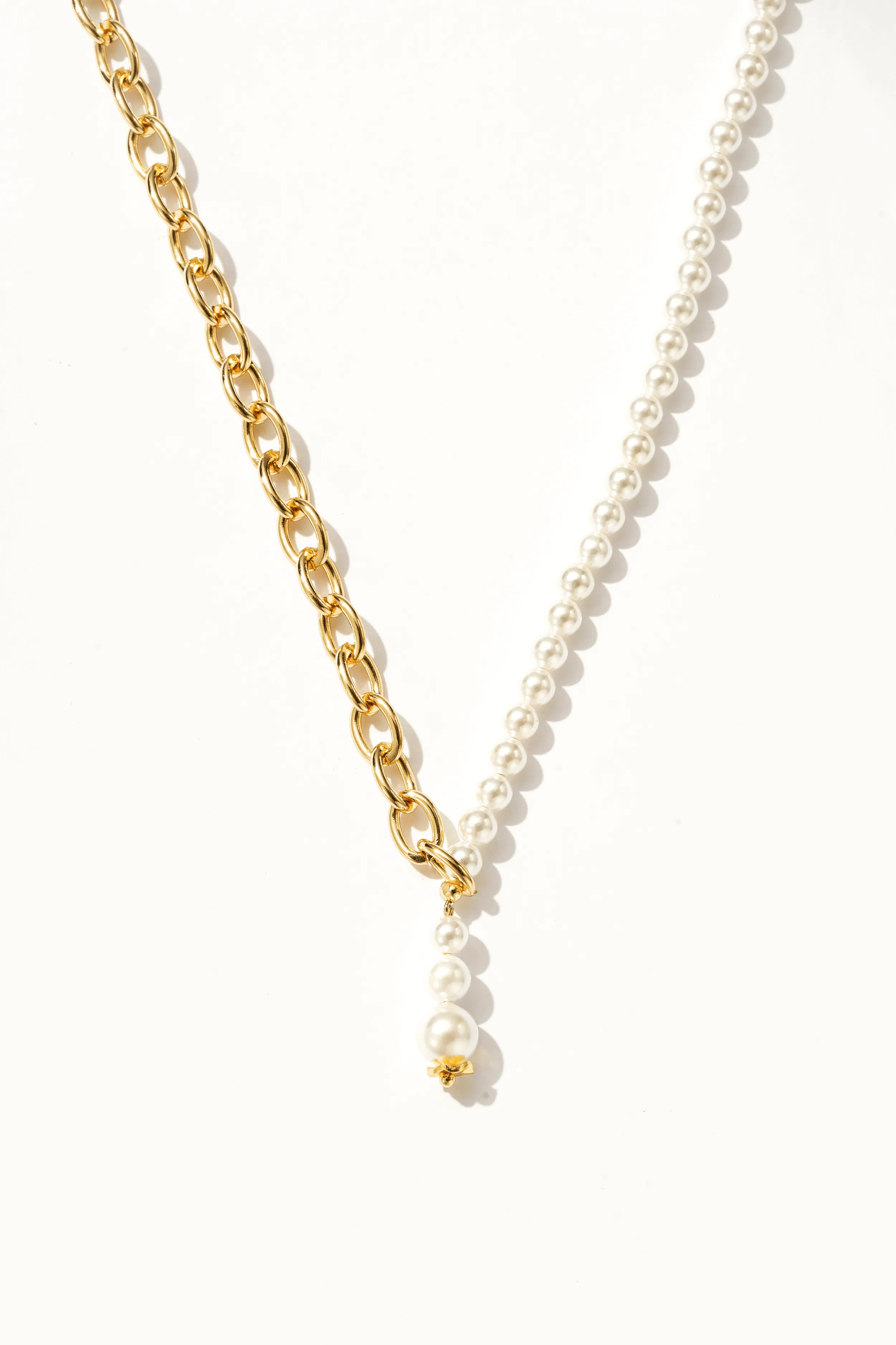 Arabella Chain Pearl Drop Necklace