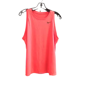 Athletic Tank Top By Nike In Coral, Size: L