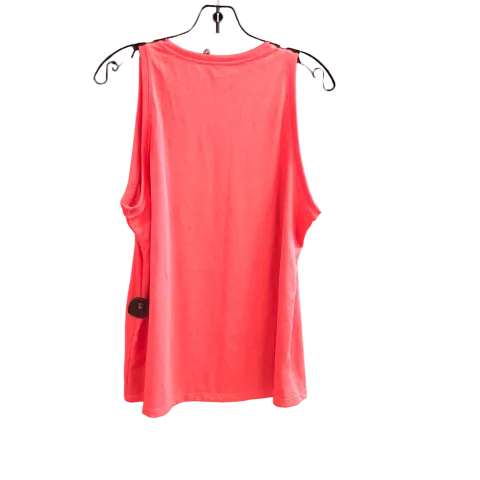 Athletic Tank Top By Nike In Coral, Size: L