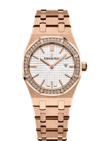 Audemars Piguet Royal Oak 67651OR.ZZ.1261OR.01 18k Pink Gold Ladies Watch Box & Papers