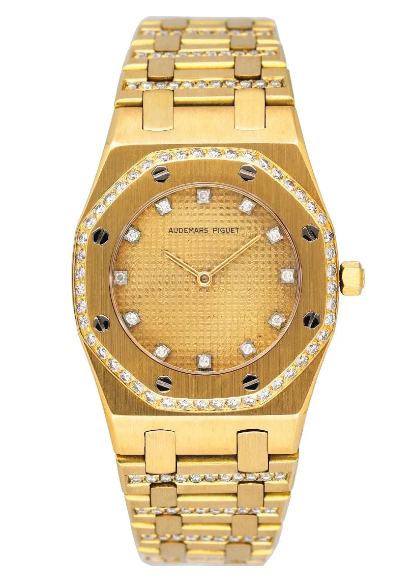 Audemars Piguet Royal Oak Diamond 18K Yellow Gold Ladies Watch