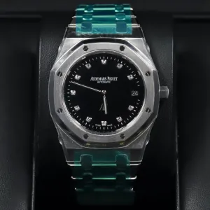 Audemars Piguet<br>15206PT Royal Oak Jumbo Platinum Black Onyx Dial