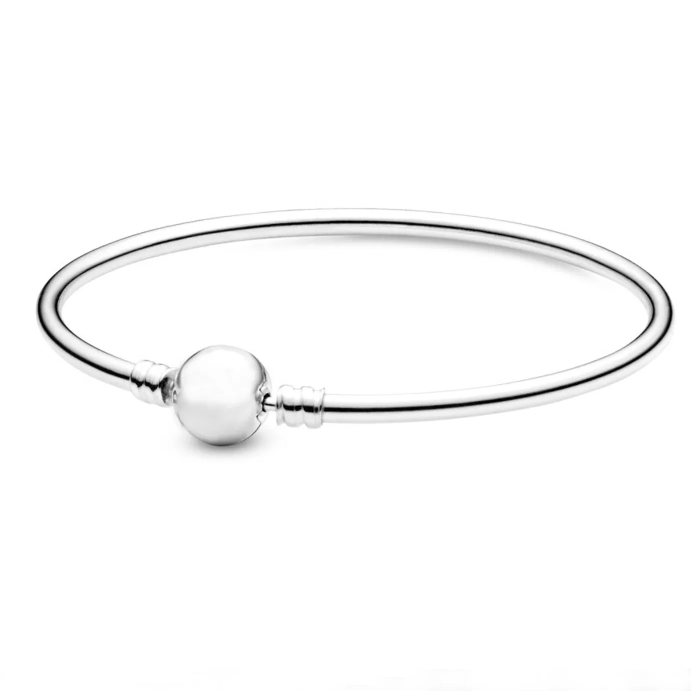 Ball silver bangle