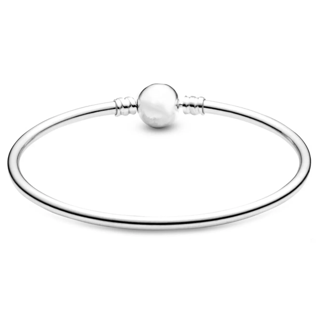 Ball silver bangle