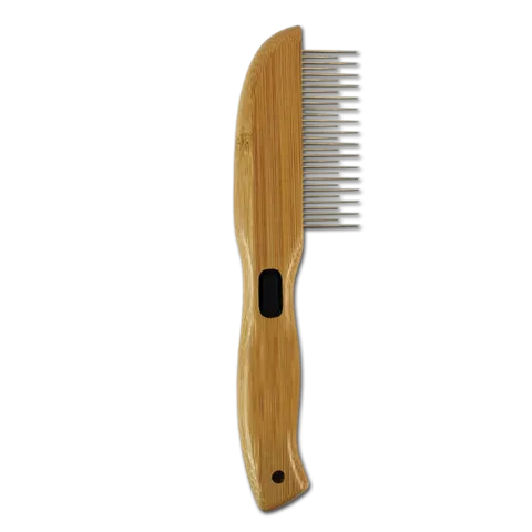 Bamboo Groom Rotating Pin Comb with 31 Rounded Pins