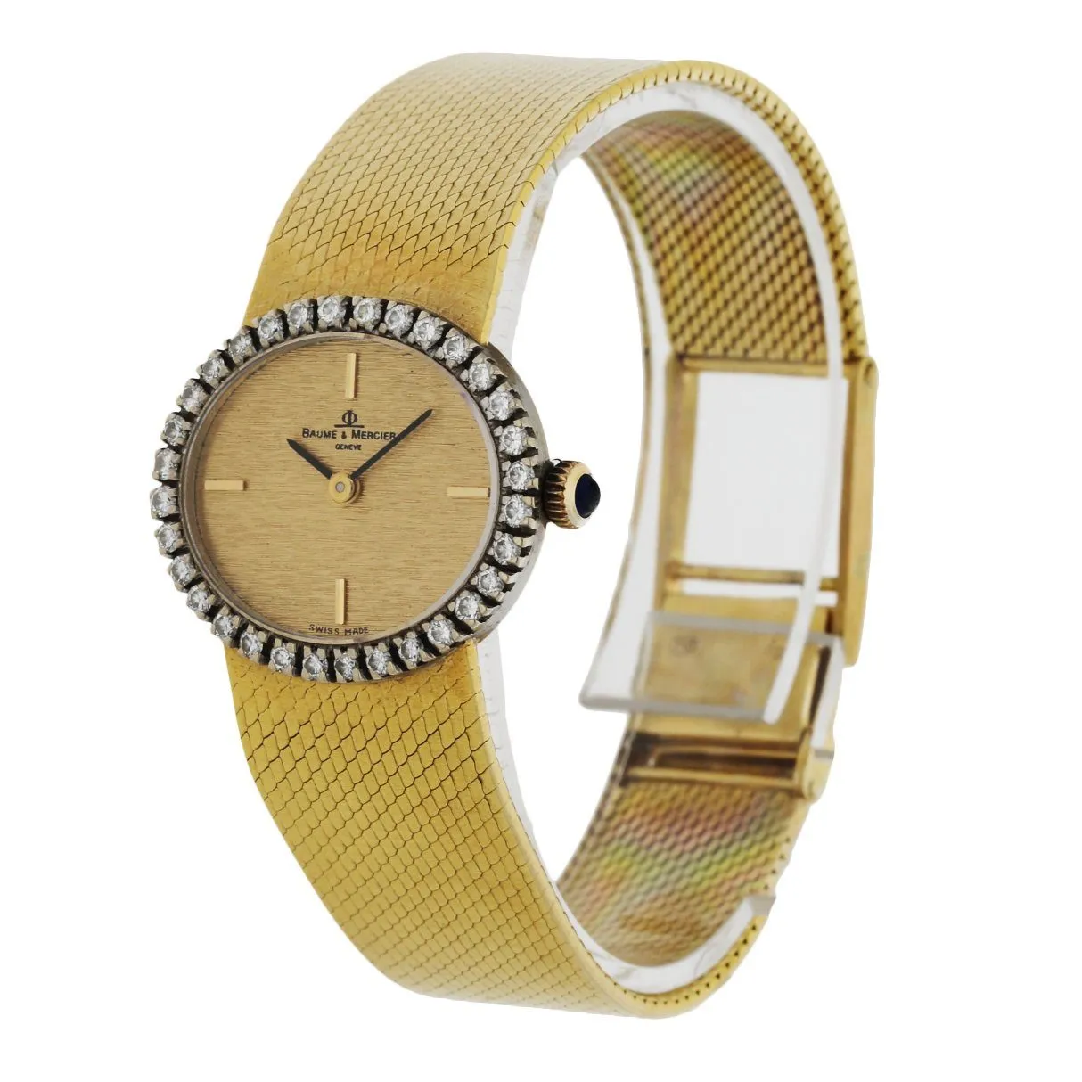 Baume & Mercier 18K yellow gold Factory Diamond Bezel Ladies Watch