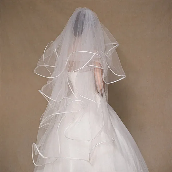 Beautiful Tulle 4 Layers Short Wedding Veil WV012