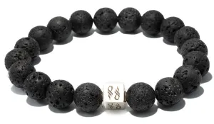 Black Lava Centerpiece Natural Gemstone Bracelet